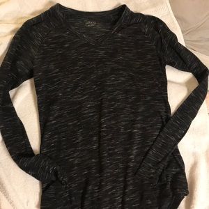 BCG Heathered Black and White Long Sleeve